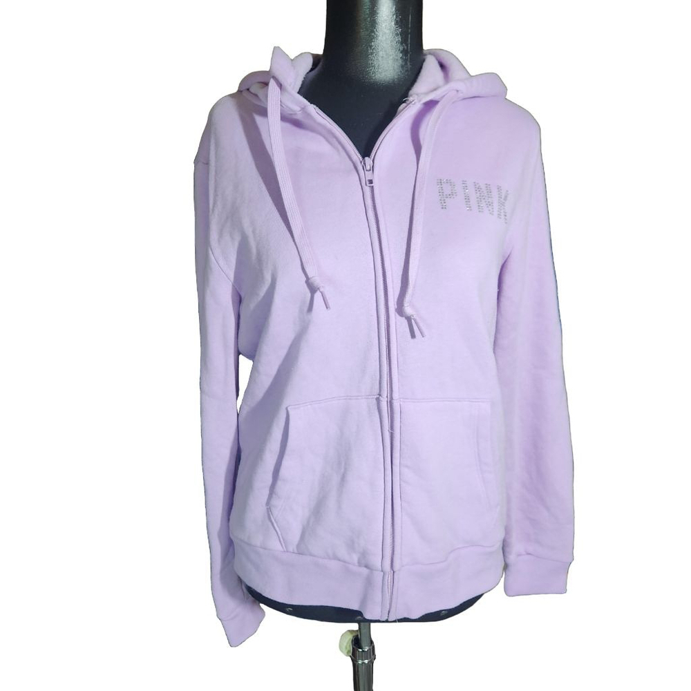 PINK Hoodie Lavender Large